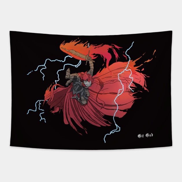 Slave Knight Gael Unofficial Design Dark Souls Dark Souls Tapestry TeePublic