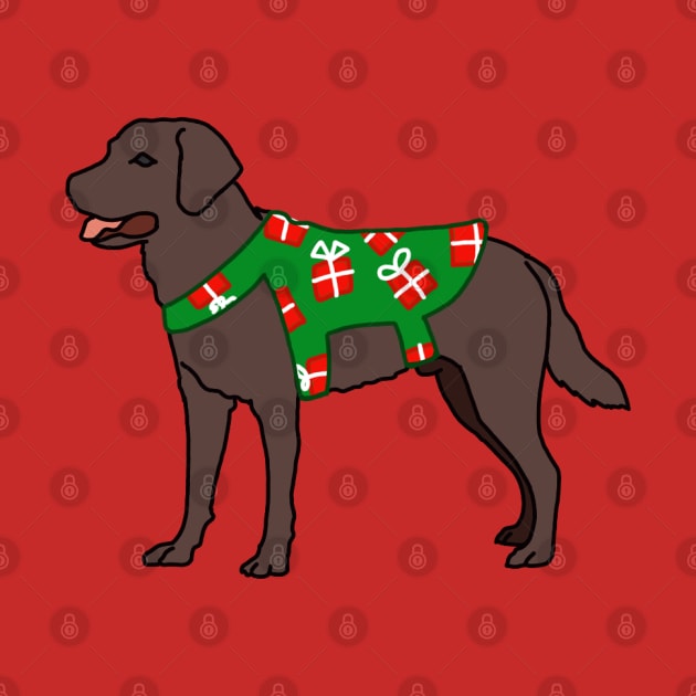 Christmas Chocolate Lab by Art by Lex