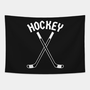 HOCKEY CROSSED STICKS LOGO Tapestry