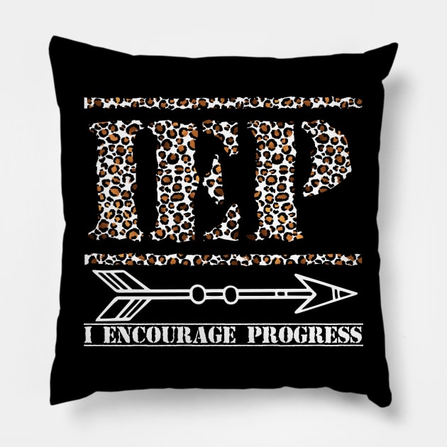 Special Education Teacher Shirt Cheetah, Iep I Encourage Progress Pillow by Johner_Clerk_Design