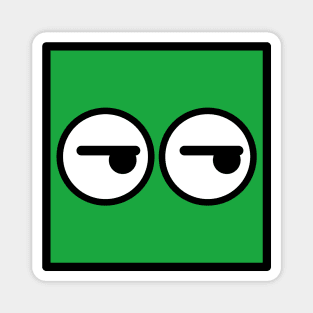 Kubi - the square emoticons – Tsk Tsk, the skeptical face Magnet