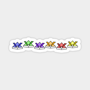 Colorful Origami Samurai helmets Magnet
