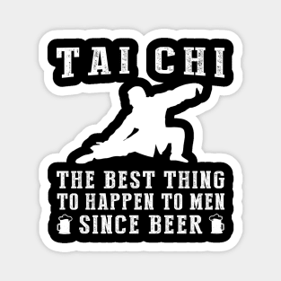 Flow and Sip: 'Tai-Chi - Better Than Beer & Wine' Funny T-Shirt Magnet