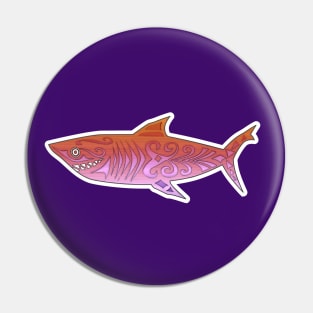 Polynesian Shark Design Pin