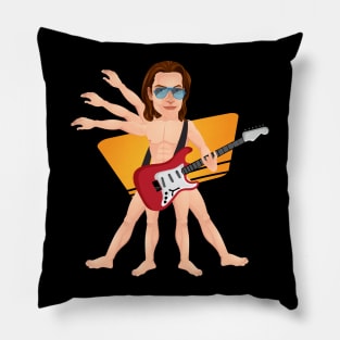 Da Vinci Vitruvian Guitar Man Pillow