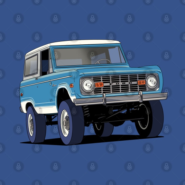 Ford Bronco in blue by Webazoot