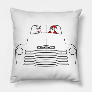 Vintage Chevy 3100 Stepside truck Christmas special edition Pillow