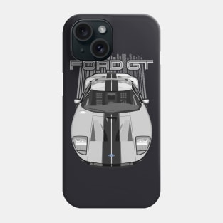 Ford GT-2005-2006-silver and black Phone Case