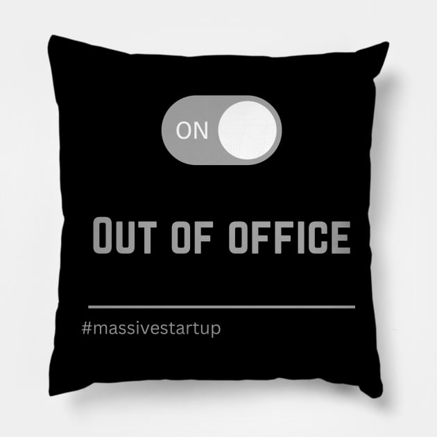 Out of Office Pillow by massivestartup.co.uk