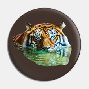 Swimming Bengal Tiger Pin