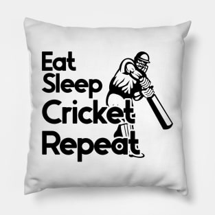 Eat Sleep Cricket Repeat Pillow