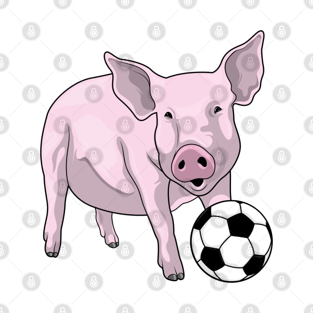 Pig Soccer player Soccer by Markus Schnabel