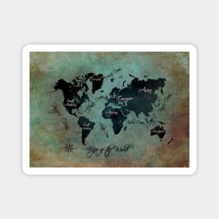 world map  #map #worldmap Magnet