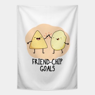 Friendchip Goals Cute Funny Friendship Pun Tapestry