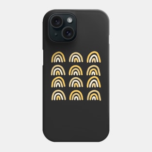 orange yellow rainbows graphic Phone Case