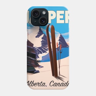 Jasper Alberta Canada Ski poster Phone Case