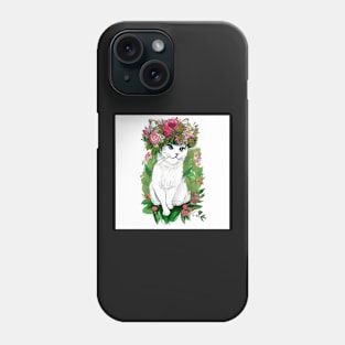 Arabella in a flower crown with background Phone Case