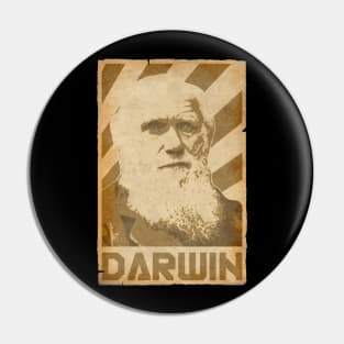 Charles Darwin Retro Propaganda Pin