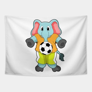 Elephant at Soccer Sports Tapestry
