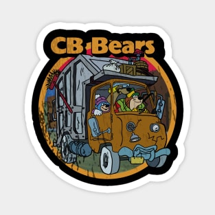 Retro Cartoon Garbage Bears Magnet