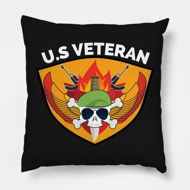 Veterans day, freedom, is not free, lets not forget, lest we forget, millitary, us army, soldier, proud veteran, veteran dad, thank you for your service Pillow by Famgift