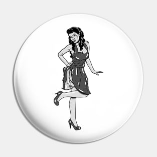 Pin up Girl in black and white Pin