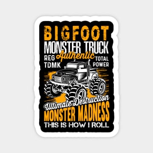 Bigfoot Truck Madness - Monster Truck Magnet