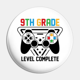 9th Grade Level Complete Gamer Boys Graduation Gifts Pin