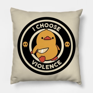 Funny Duck - Violence as Daily Resolution Pillow