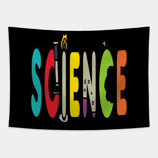 Science Laboratory Apparatus Doodle Tapestry by Mark Ewbie