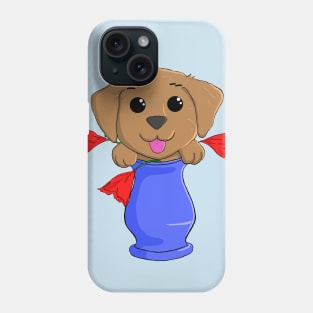 A puppy in a vase Phone Case