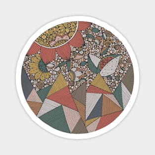 Triangles and Flowers Magnet