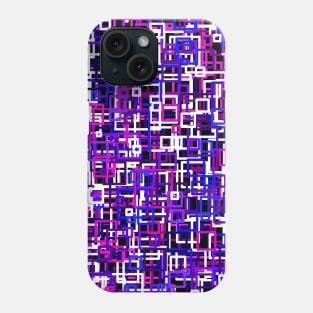Geometric Purple Square Pattern Phone Case