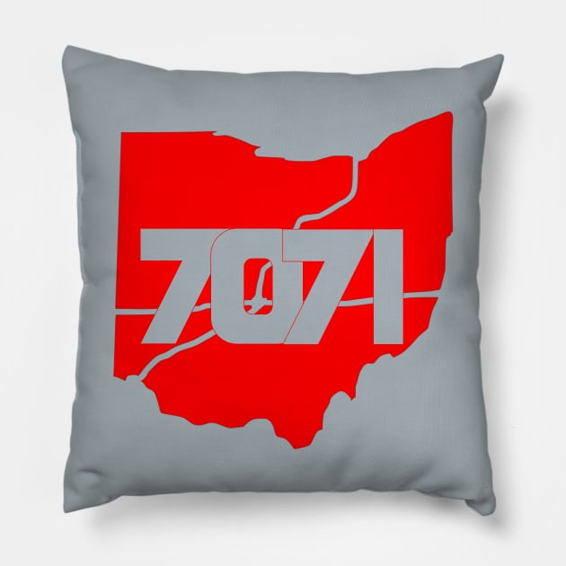 Red & Grey - 7071 Pillow by 7071