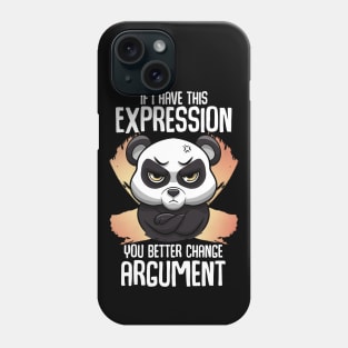 Grumpy panda Phone Case