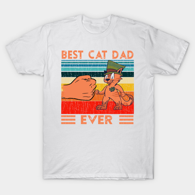 Best Cat Dad Ever T Shirt Funny Cat Dad Father Vintage Gift