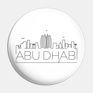 Abu Dhabi Minimal Skyline Pin