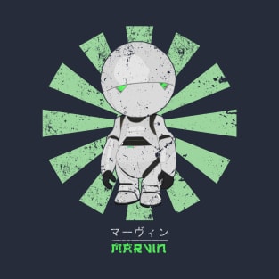 Marvin Paranoid Android Retro Japanese T-Shirt