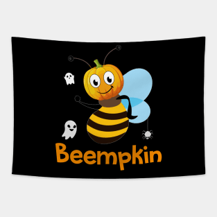 Beempkin Halloween Pumpkin Boo Bees T-shirt Tapestry