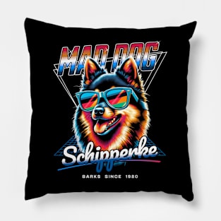 Mad Dog Schipperke Pillow