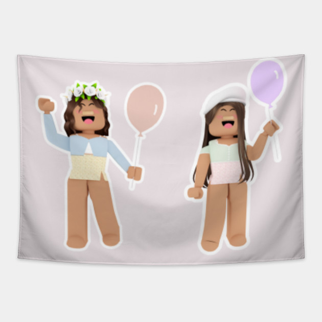 Girl Roblox With Balloons Roblox Tapestry Teepublic - balloon game roblox