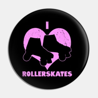 I Love Rollerskating 70's 80's Retro Vintage Gift For Rollerskate Lovers Pin