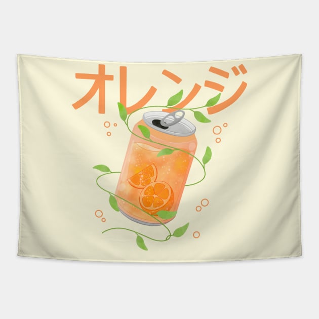 Orange Soda Tapestry by Kimprut