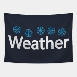 Cold weather artistic typography design Tapestry