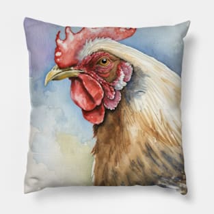 Water colour hen Pillow