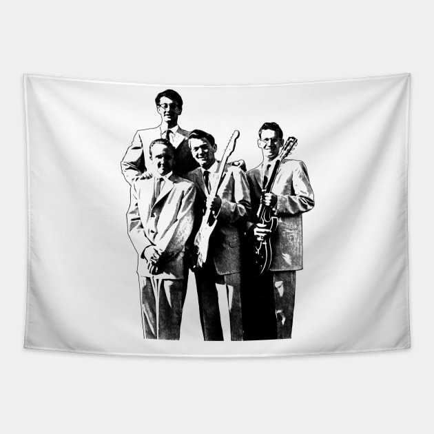 Buddy Holly Retro Tapestry by tykler