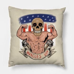 MUSCLES UP AMERICA Pillow