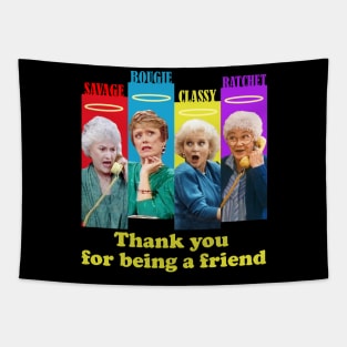 golden girls squad thank you for being a friend Tapestry