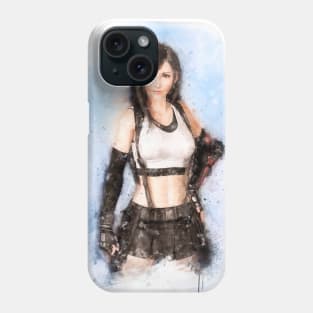 Tifa Lockhart FF VII watercolor 2 Phone Case