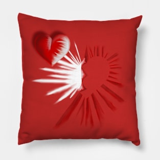 Valentines bubble heart Pillow